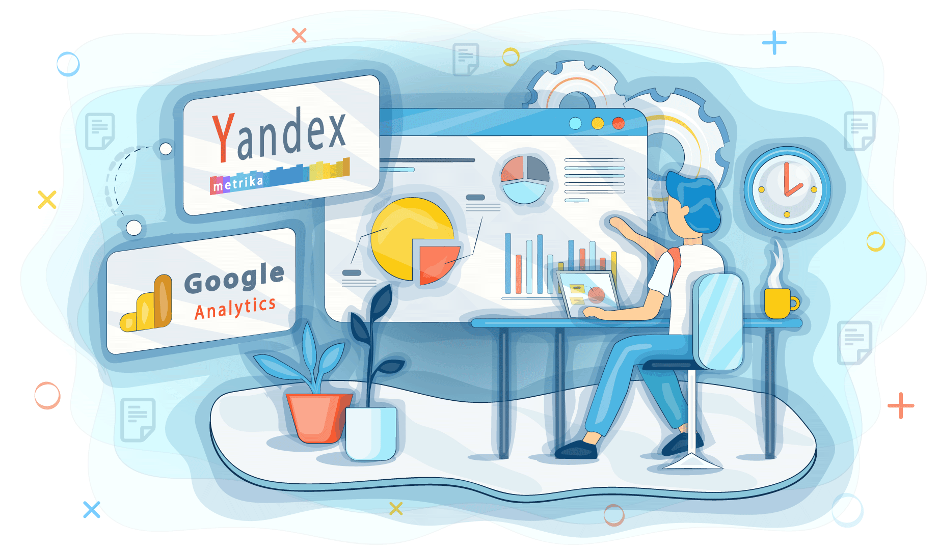 How to connect the site to Google Analytics and Yandex.Metrika?